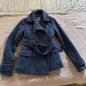 American Eagle Outfitters Dark Blue Peacoat